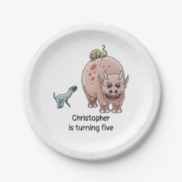 Fantasy-Dinosaurier Pappteller