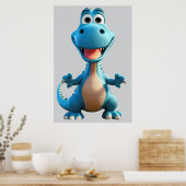Fantasy Dinosaurier Poster (Küche)