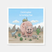 Fantasy-Dinosaurier Serviette (Vorderseite)