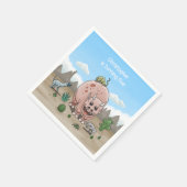 Fantasy-Dinosaurier Serviette (Ecke)