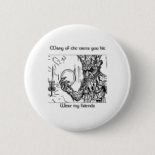 Fantasy-Discgolf-Baum Ent Stilisierte leichte Farb Button