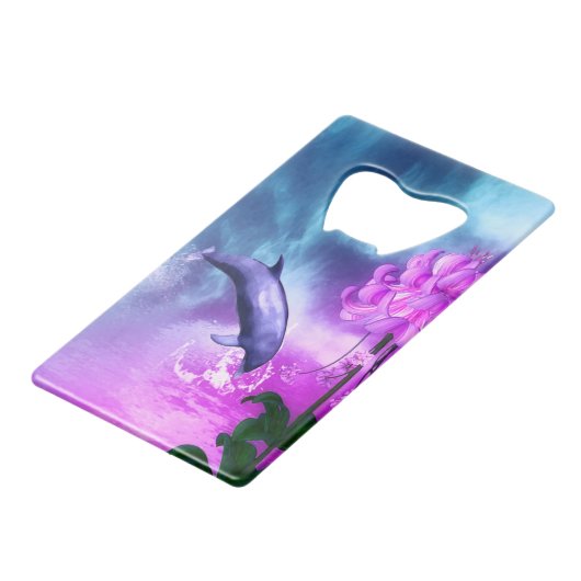 Fantasy Dolphin Geldbeutel Flaschenöffner (Vorderseite Schrägansicht)