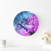 Fantasy Dolphin Große Wanduhr (Zuhause)