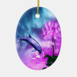 Fantasy Dolphin Keramik Ornament