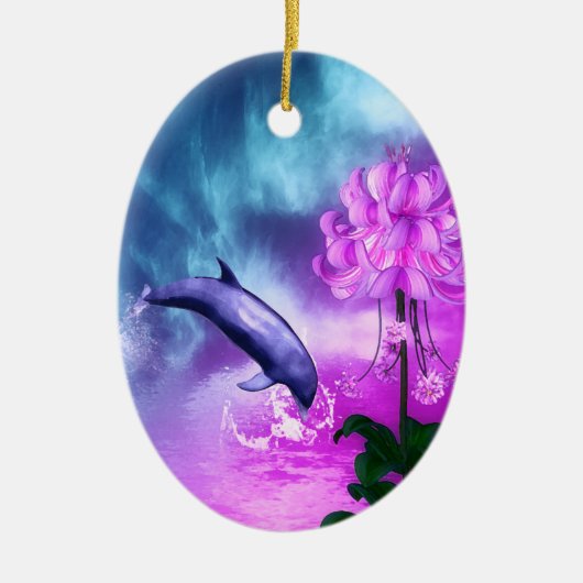Fantasy Dolphin Keramik Ornament (Vorne)
