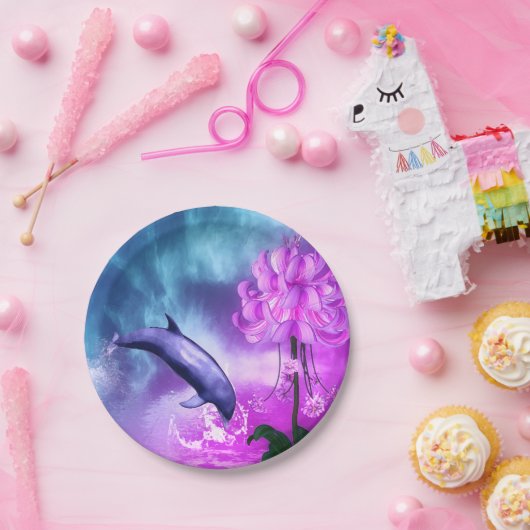 Fantasy Dolphin Pappteller (Party)