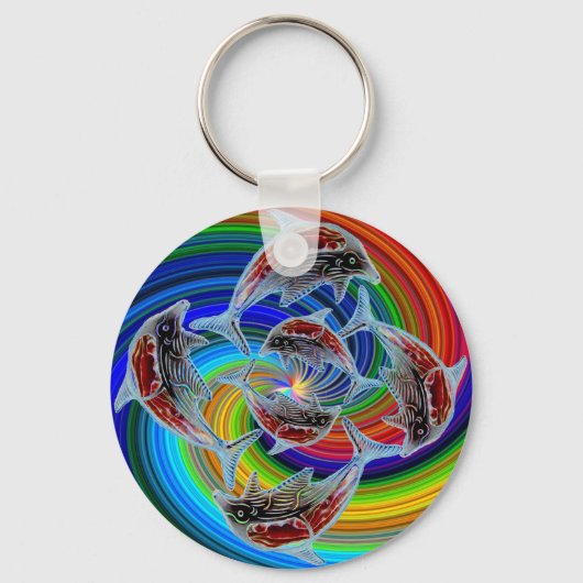 Fantasy Dolphin World Schlüsselanhänger (Vorderseite)