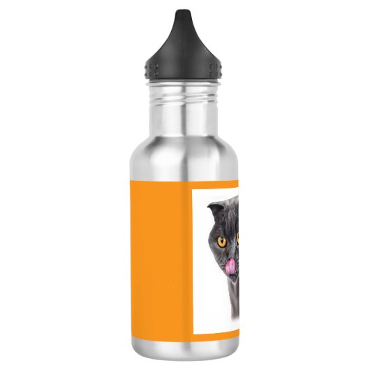 Fantasy Double Headed Mutant Black Cat Edelstahlflasche (Links)