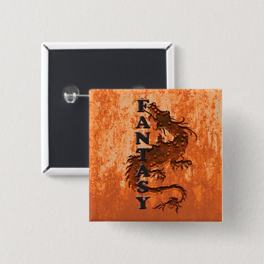 FANTASY-Drache Button (Vorne & Hinten)