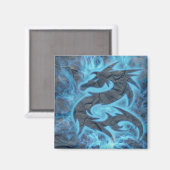 Fantasy-Drache-Flamme-Kühlschrankmagnet Magnet (Vorderseite/Rückseite)