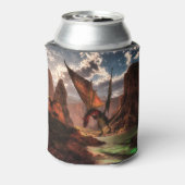 Fantasy-Drache in den Bergen Dosenkühler (Kanne Rückseite)