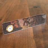 Fantasy-Drache in den Bergen Namensplakette (Seite)