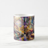 Fantasy-Drache mit Buch und Kaffee in ihrem Verste Kaffeetasse (Mittel)
