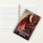 Fantasy-Drache-Reiter-Mythisches-Abenteuer Notizblock (Innen)