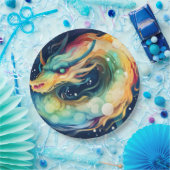 Fantasy-Drache Traum-Tier 14 Pappteller (Party)