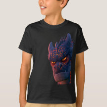 Fantasy-Drachen-Gesicht Kinder T-Shirt | Cooler Dr