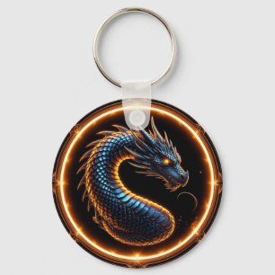 ✨ Fantasy-Drachen-Wappen-Ringrahmen-Emblem ✨ Schlüsselanhänger