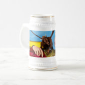 Fantasy-Drachenprinzessin Digitale Kunst Bierglas (Vorderseite Links)