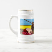 Fantasy-Drachenprinzessin Digitale Kunst Bierglas (Links)