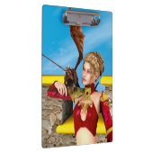 Fantasy-Drachenprinzessin Digitale Kunst Klemmbrett (Rechts)