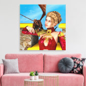 Fantasy-Drachenprinzessin Digitale Kunst Leinwanddruck (Insitu (Wohnzimmer))