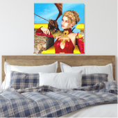 Fantasy-Drachenprinzessin Digitale Kunst Leinwanddruck (Insitu (Schlafzimmer))