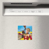 Fantasy-Drachenprinzessin Digitale Kunst Magnet (In Situ (Geschirrspüler))