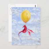 Fantasy Dragon Art Postcard - Hoch über die Luft Postkarte (Vorne/Hinten)