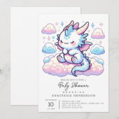 Fantasy Dragon Baby Dusche Einladung (Vorne/Hinten)