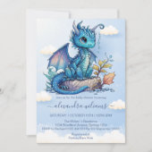 Fantasy Dragon Baby Dusche Einladung (Vorderseite)