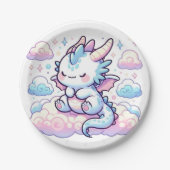 Fantasy Dragon Baby Dusche Pappteller (Vorderseite)