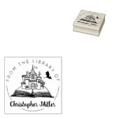 Fantasy Dragon Castle aus der Bibliothek des Buche Gummistempel (Stempel)