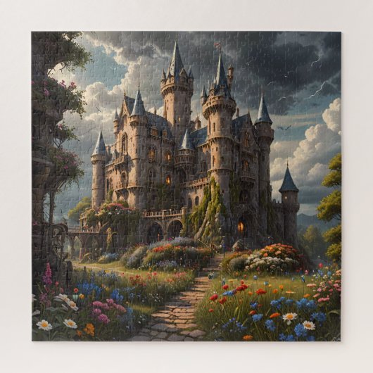Fantasy Dragon Castle Jigsaw Puzzle (Vertikal)