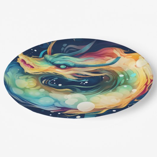 Fantasy Dragon Dream Animal 14 Pappteller (Schrägansicht)