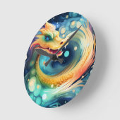 Fantasy Dragon Dream Tier 1 Runde Wanduhr (Winkel)