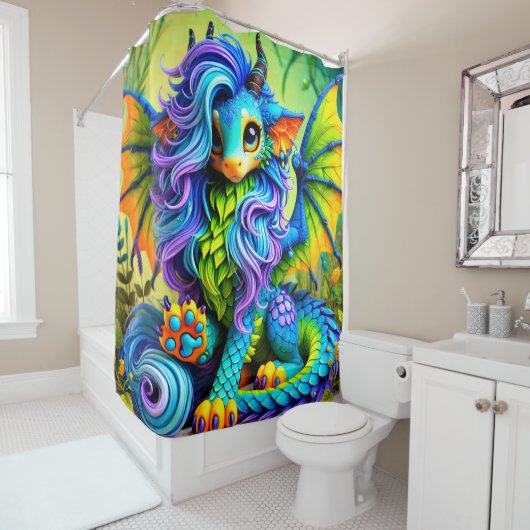 Fantasy Dragon Duschvorhang (Beispiel)