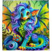 Fantasy Dragon Duschvorhang (Vorderseite)