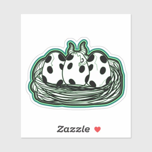 Fantasy Dragon Egg Nest Aufkleber (Blatt)