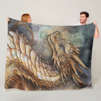 Fantasy Dragon Fleece Blanket