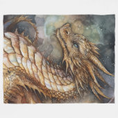 Fantasy Dragon Fleece Blanket (Vorderseite (Horizontal))