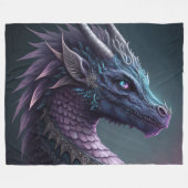 "Fantasy Dragon" Fleecedecke (Vorderseite (Horizontal))