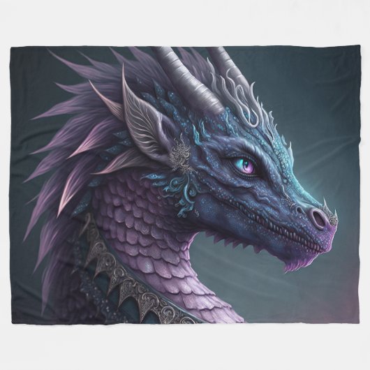 "Fantasy Dragon" Fleecedecke (Vorderseite (Horizontal))