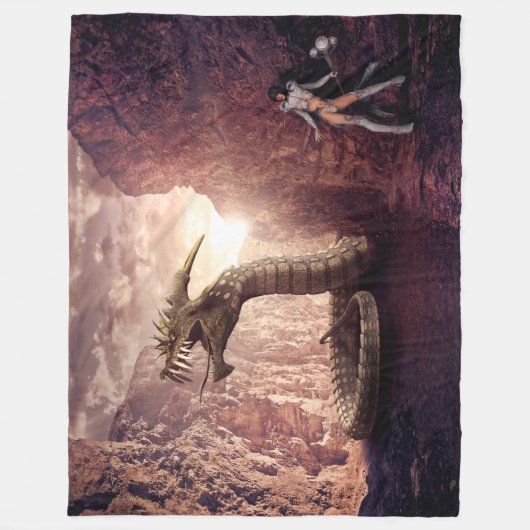 FANTASY DRAGON FLEECEDECKE (Vorderseite)
