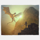 FANTASY DRAGON FLEECEDECKE (Vorderseite (Horizontal))