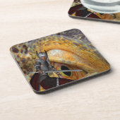 Fantasy Dragon Folk Tale Getränkeuntersetzer (Linke Seite)