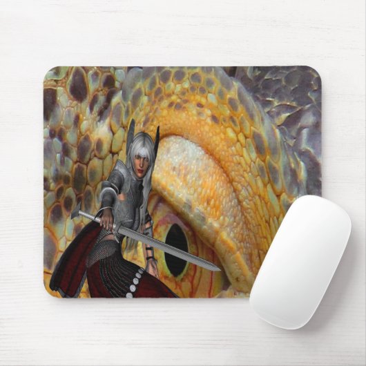 Fantasy Dragon Folk Tale Mousepad (Mit Mouse)