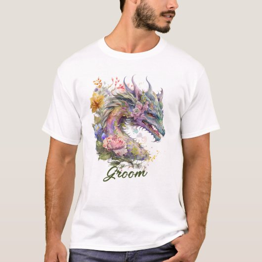 Fantasy Dragon Groom T-Shirt (Vorderseite)
