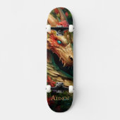 Fantasy Dragon Individuelle Name Skateboard (Vorderseite)
