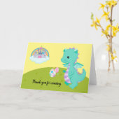 Fantasy Dragon Kids Party Karte (Gelbe Blume)