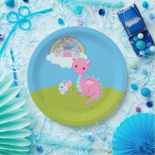 Fantasy Dragon Kids Party Pappteller (Party)